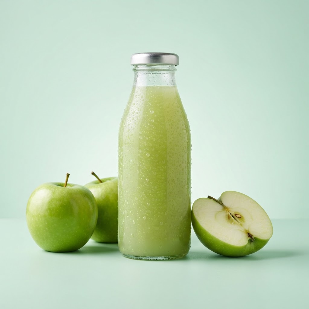 عصير تفاح أخضر طازج